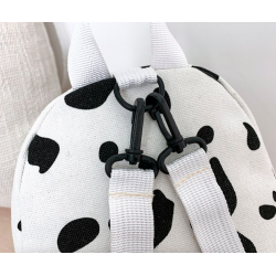 MochilasMini canvas backpack - with zipper - cow milk print