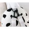 MochilasMini canvas backpack - with zipper - cow milk print