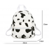 MochilasMini canvas backpack - with zipper - cow milk print