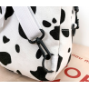 MochilasMini canvas backpack - with zipper - cow milk print