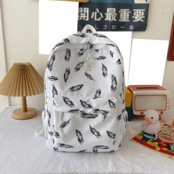 MochilasFashionable backpack - large capacity - with dogs / butterflies / feathers print