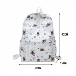 MochilasFashionable backpack - large capacity - with dogs / butterflies / feathers print