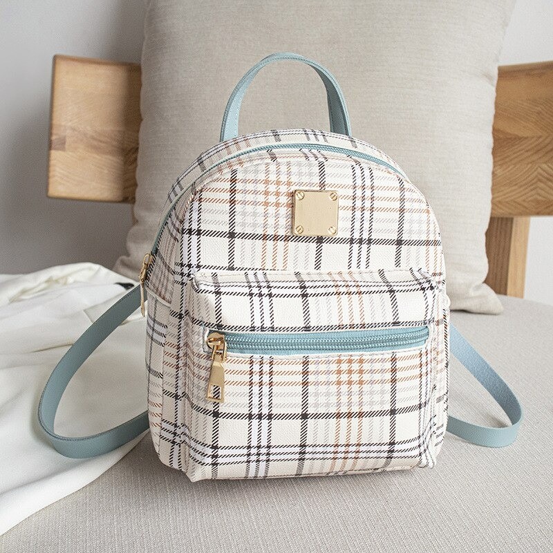 MochilasSmall plaid backpack - shoulder bag