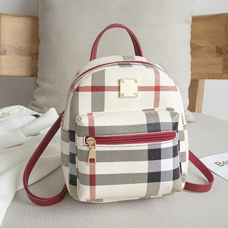 MochilasSmall plaid backpack - shoulder bag