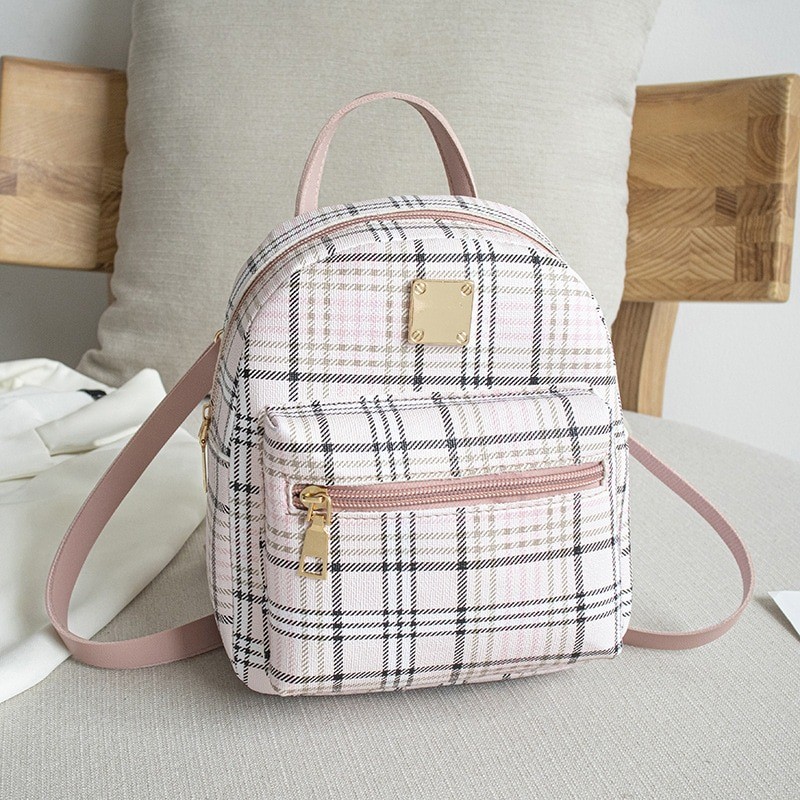 MochilasSmall plaid backpack - shoulder bag