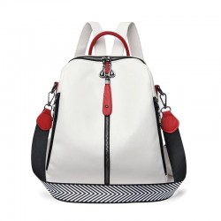 MochilasMultifunctional backpack - leather shoulder bag - with zippers