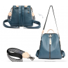 MochilasMultifunctional backpack - leather shoulder bag - with zippers