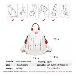 MochilasLuxurious multifunctional backpack - shoulder bag - with rivets - genuine leather