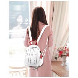 MochilasLuxurious multifunctional backpack - shoulder bag - with rivets - genuine leather