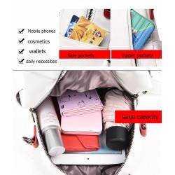 MochilasLuxurious multifunctional backpack - shoulder bag - with rivets - genuine leather