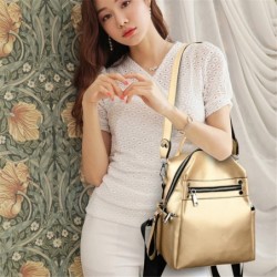 MochilasNew Solid Color Women Multifunction Backpack Designer Simple College Style School Bag for Teenage Girls 2020 Travel S...