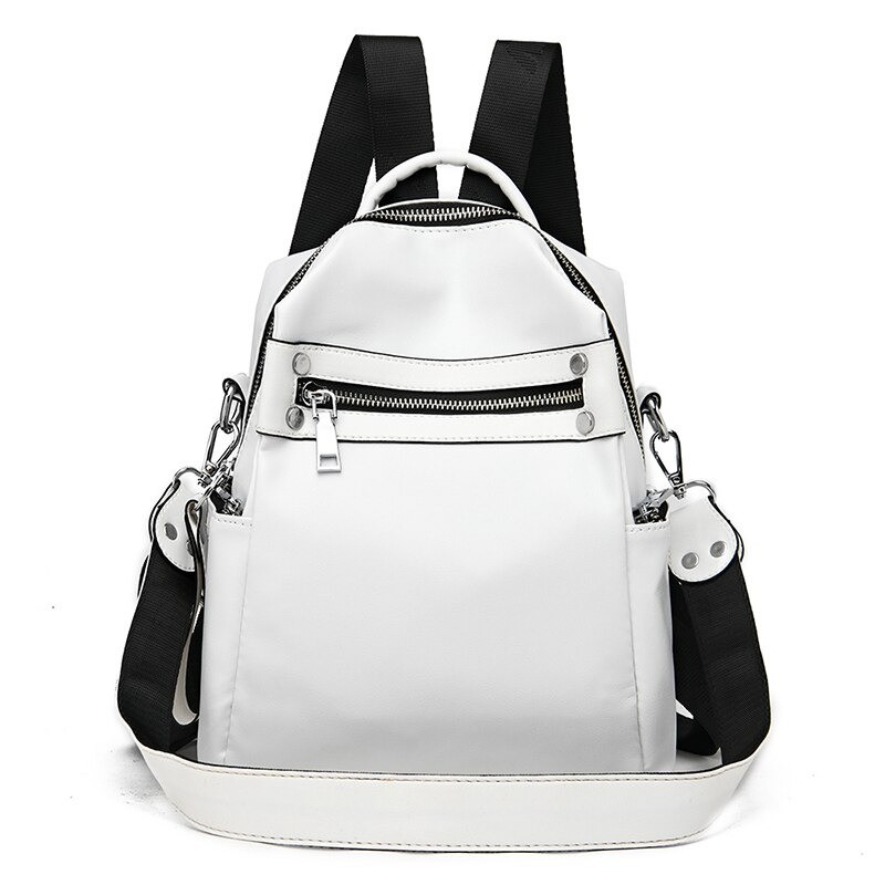 MochilasNew Solid Color Women Multifunction Backpack Designer Simple College Style School Bag for Teenage Girls 2020 Travel S...