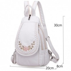 MochilasHigh Quality Backpack for Women 2020 New White Leather Backpack School Bag for Teenage Girls Female Travel Backpack M...