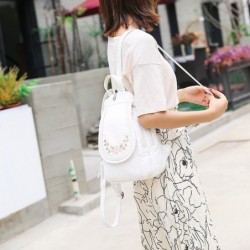 MochilasHigh Quality Backpack for Women 2020 New White Leather Backpack School Bag for Teenage Girls Female Travel Backpack M...
