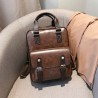 MochilasWomen Anti Theft Backpacks Students Brown School Bags for Teenage Girls Waterproof Vintage Laptop Leather Big Travel ...