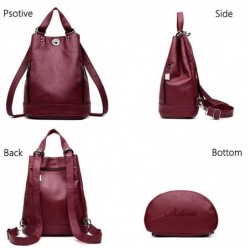 Fashionable leather backpack - multifunction vintage shoulder bag - large capacityBackpacks