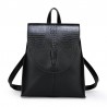 Fashionable leather backpack - shoulder bag - snakeskin patternBackpacks
