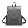 Fashionable leather backpack - shoulder bag - snakeskin patternBackpacks