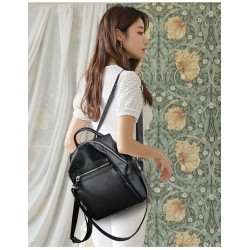 MochilasNew Solid Color Women Multifunction Backpack Designer Simple College Style School Bag for Teenage Girls 2020 Travel S...