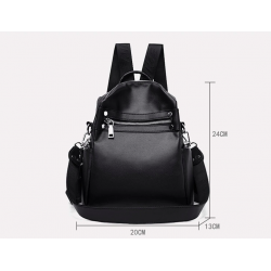MochilasNew Solid Color Women Multifunction Backpack Designer Simple College Style School Bag for Teenage Girls 2020 Travel S...