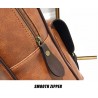 MochilasWomen Anti Theft Backpacks Students Brown School Bags for Teenage Girls Waterproof Vintage Laptop Leather Big Travel ...