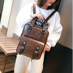 MochilasWomen Anti Theft Backpacks Students Brown School Bags for Teenage Girls Waterproof Vintage Laptop Leather Big Travel ...