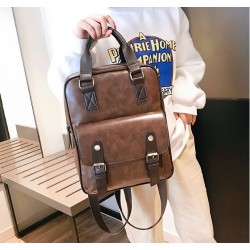 MochilasWomen Anti Theft Backpacks Students Brown School Bags for Teenage Girls Waterproof Vintage Laptop Leather Big Travel ...