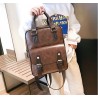 MochilasWomen Anti Theft Backpacks Students Brown School Bags for Teenage Girls Waterproof Vintage Laptop Leather Big Travel ...