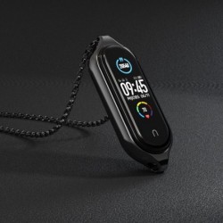 CollarDouble hole pendant - with necklace - stainless steel - for Xiaomi Mi Band 5