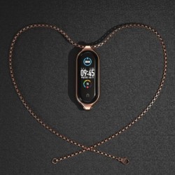 CollarDouble hole pendant - with necklace - stainless steel - for Xiaomi Mi Band 5