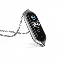CollarDouble hole pendant - with necklace - stainless steel - for Xiaomi Mi Band 5