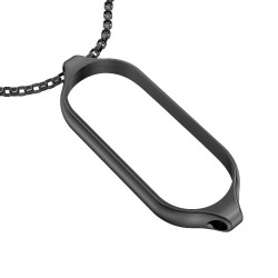 CollarDouble hole pendant - with necklace - stainless steel - for Xiaomi Mi Band 5