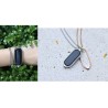 CollarDouble hole pendant - with necklace - stainless steel - for Xiaomi Mi Band 5