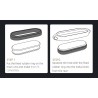 CollarDouble hole pendant - with necklace - stainless steel - for Xiaomi Mi Band 5