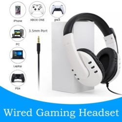 AuricularesPS5 Wired Headset Gamer PC 3.5mm For Xbox one PS4 PC PS3 NS Headsets Surround Sound Gaming Overear Laptop Tablet G...