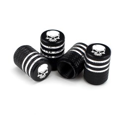 Partes de ruedaCar tire wheel valves - aluminum caps - skull design - 4 pieces