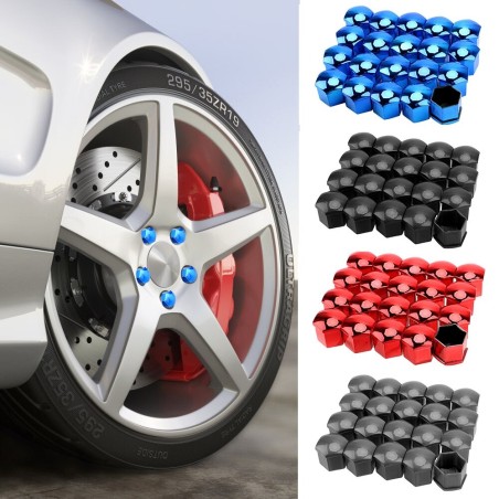 Car rim cover - protective nuts - with clip - 17mm - 20 piecesWheel parts