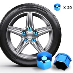 Partes de ruedaCubre llantas de coche - tuercas protectoras - con clip - 17mm - 20 piezas