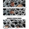 Car rim cover - protective nuts - with clip - 17mm - 20 piecesWheel parts