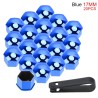 Partes de ruedaCubre llantas de coche - tuercas protectoras - con clip - 17mm - 20 piezas