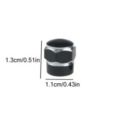 Partes de ruedaUniversal car wheel valves - aluminum caps - hexagonal - 4 pieces