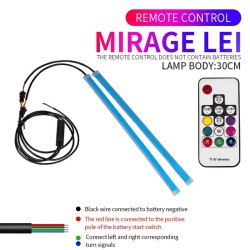 Tiras de LEDCar LED strip light - flexible - waterproof - DRL - RGB - Bluetooth control / remote - 12V - 2 pieces