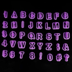 Utensilios para hornearPlastic cake mold - cookie cutter - alphabet letters / numbers - 40 pieces