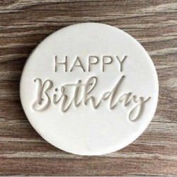 Utensilios para hornearCookie cutter mold - Happy Birthday lettering