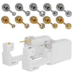 PiercingsEar / body piercing - gun / crystal stud - sterile - disposable