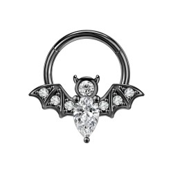 AretesCrystal nose ring - bat / bee / snake