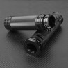 Hand Grips & EndMotorcycle black handlebar grips - aluminum - for Harley VRSC XL XR Dyna Softail / 96-07 Touring - 25mm