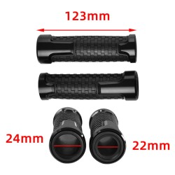 Hand Grips & EndGSXR - motorcycle handlebar grips - universal - 22mm