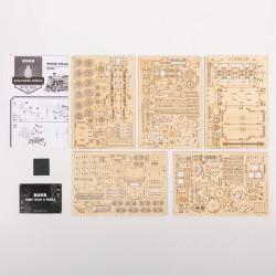ConstrucciónWooden building blocks - self assembly - movable steam train / car / jeep / truck