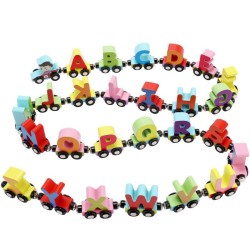 ConstrucciónMagnetic trains / cars with letters / numbers / insects - wooden - educational toy